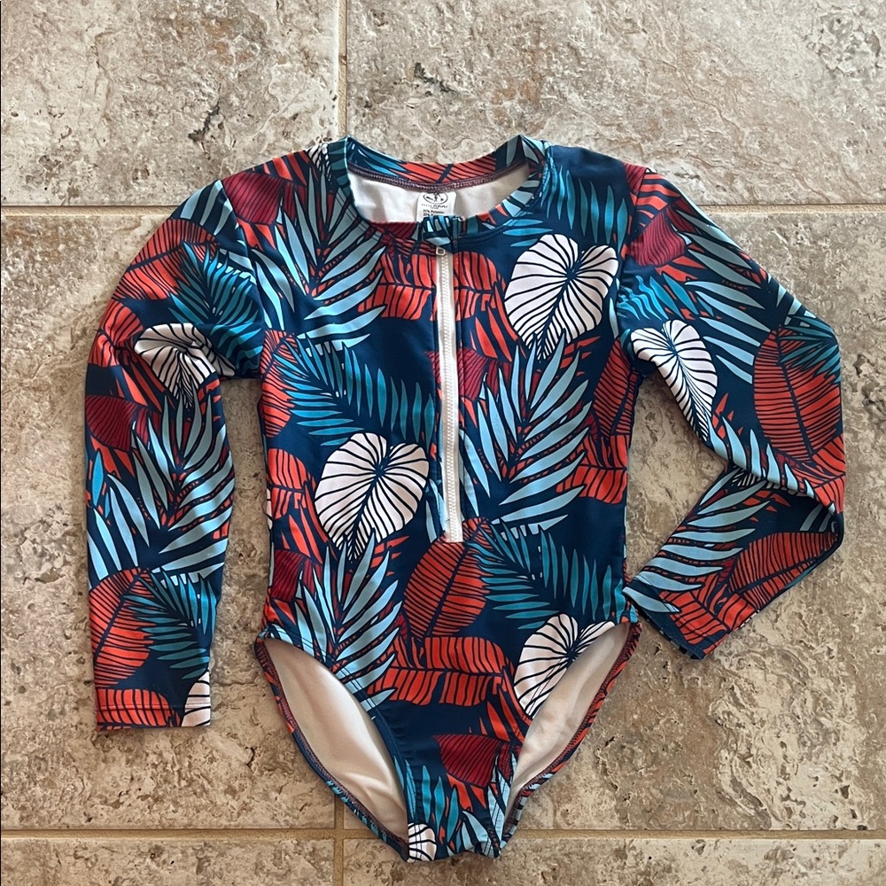 Girls Hulakai one piece floral print swimsuit